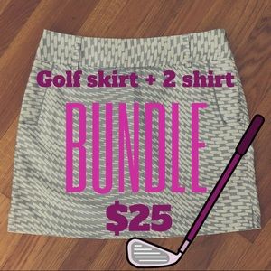 adidas golf skirt and any two shirts